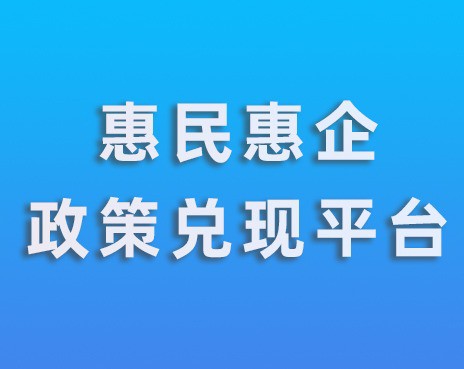 惠民惠企政策兌現(xiàn)平臺(tái)